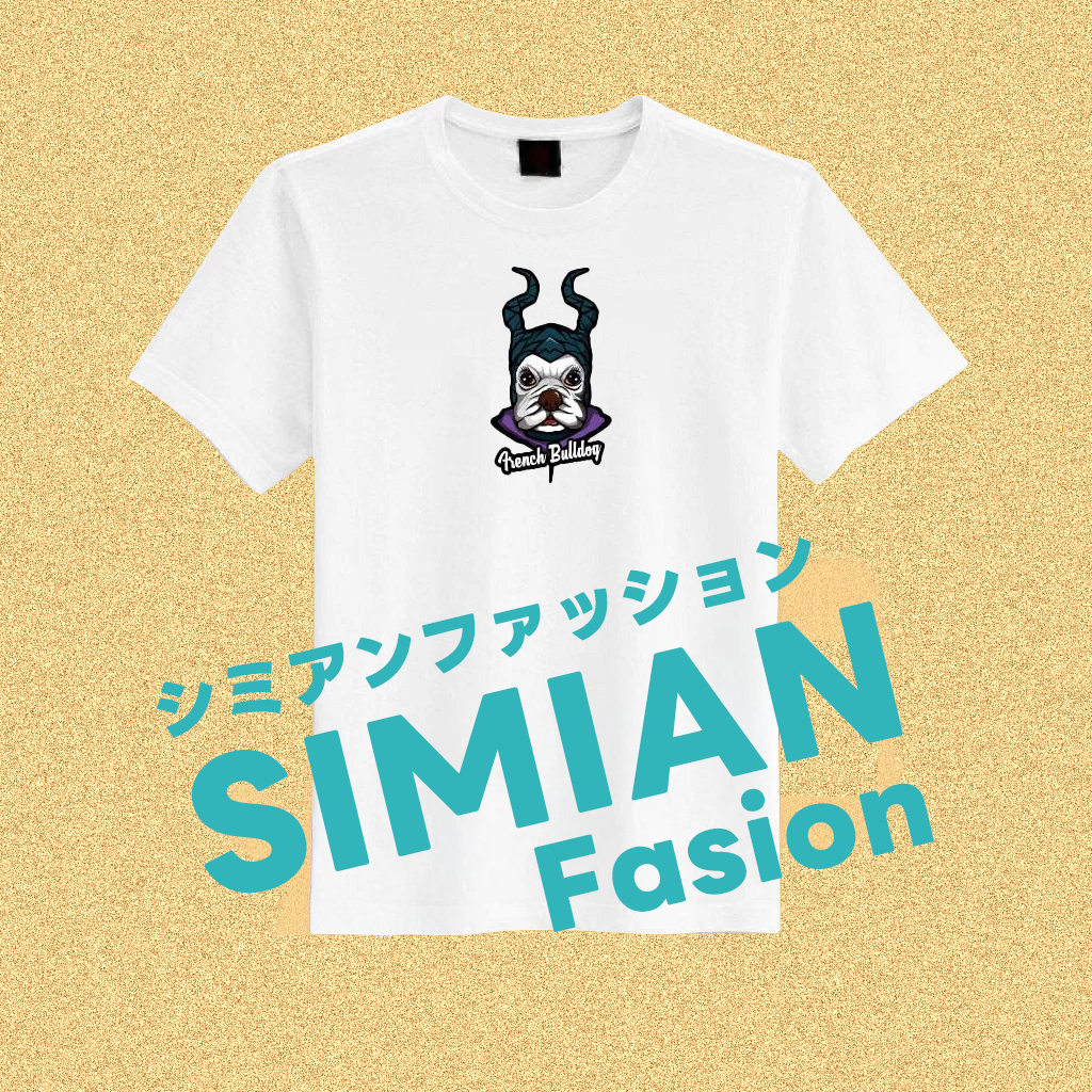 フレンチブルドッグ×ブラックウィッチ おしゃれユニセックスTシャツ|親子コーデ・カップル・大人兼用・子供用あり|台湾デザイン・日本制作発送|即納・送料無料