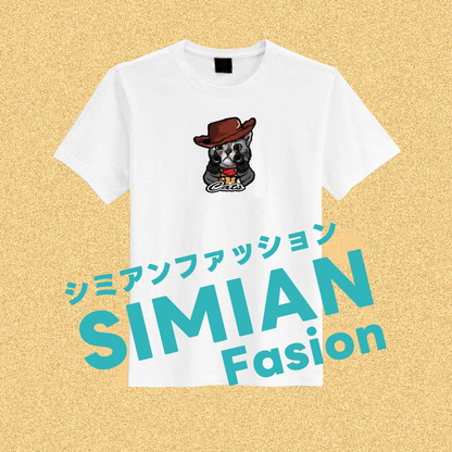 ネコ×カウボーイおしゃれユニセックスTシャツ｜親子コーデ・カップル・大人兼用・子供用あり｜台湾デザイン・日本制作発送｜即納・送料無料