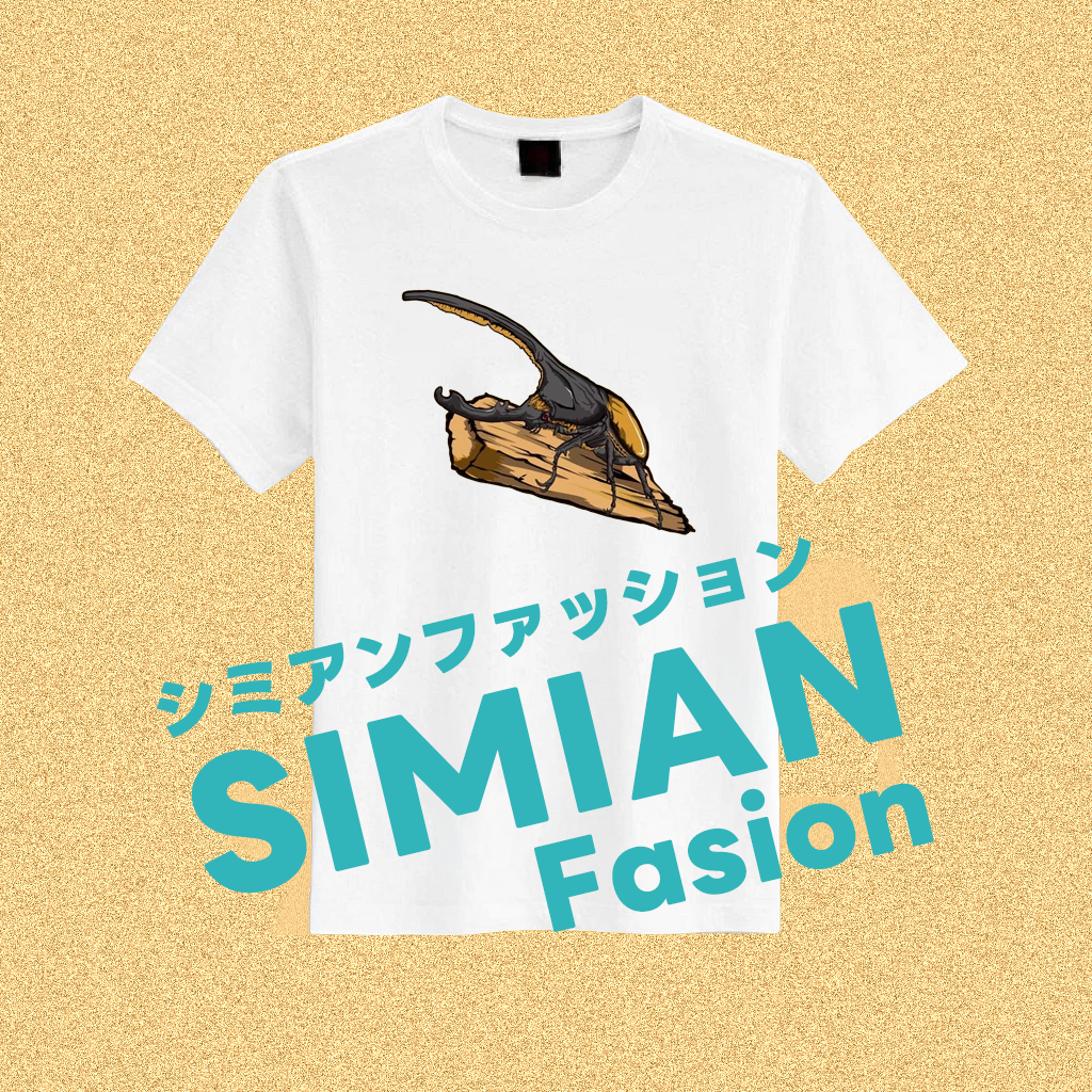 カブトムシ＆ヘラクレスオオカブト 親子ペアTシャツ｜子供用・カップル・大人兼用ユニセックス｜台湾ザイン・日本制作｜即納・送料無料