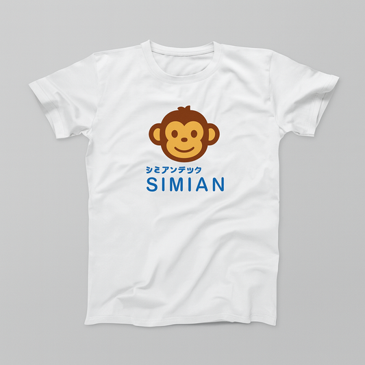 シミアンテック SIMIAN ロゴ入り Tシャツ｜かわいい猿キャラクター × シンプルデザイン｜ユニセックス
