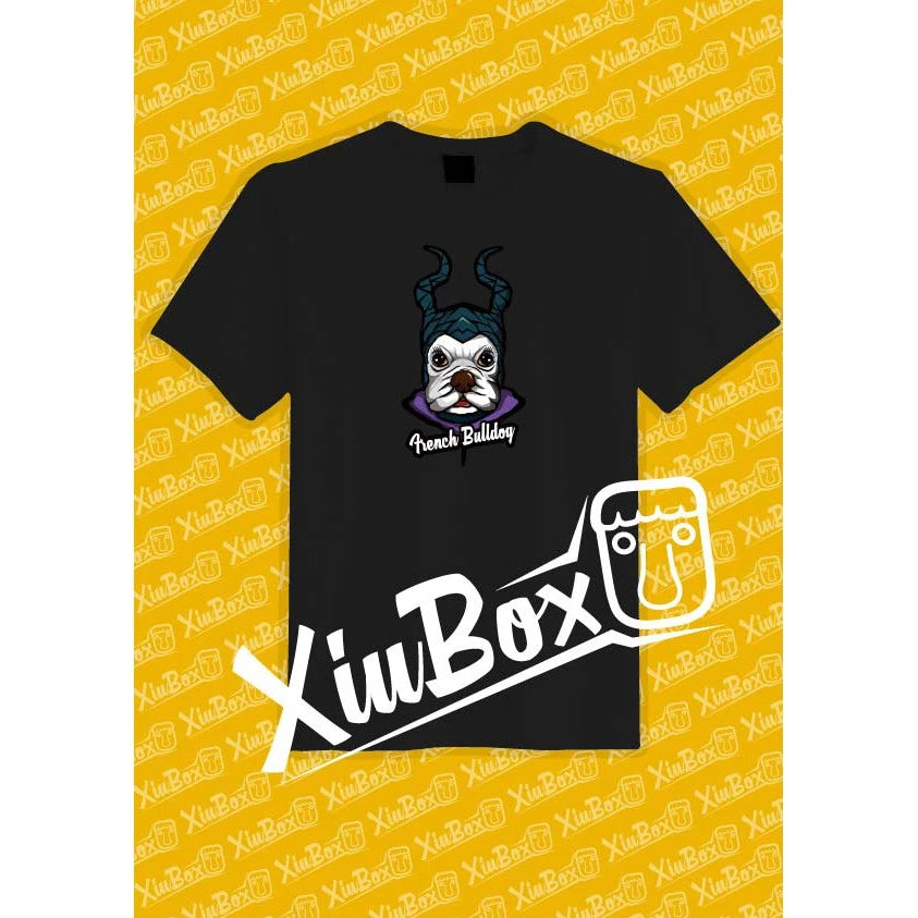 フレンチブルドッグ×ブラックウィッチ おしゃれユニセックスTシャツ｜親子コーデ・カップル・大人兼用・子供用あり｜台湾デザイン・日本制作発送｜即納・送料無料